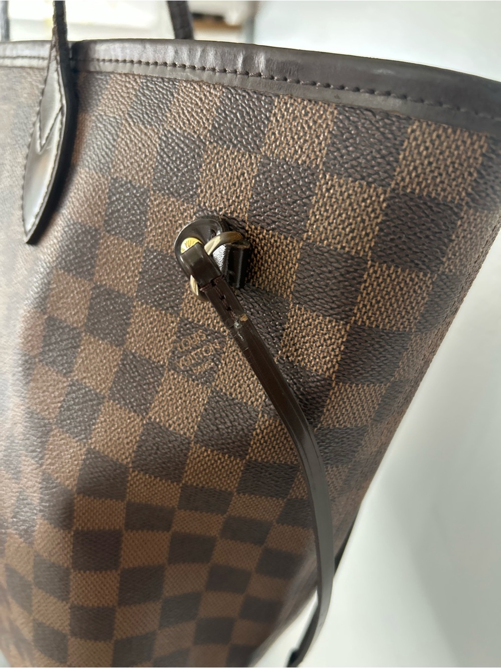 Louis Vuitton Brown Damier Ebene Neverfull mm Tote - Picture 3 of 16